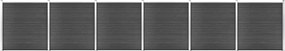 vidaXL Set de panouri de gard, negru, 1045x186 cm, WPC