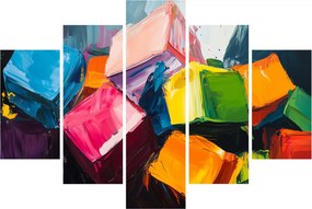 Tablou - Cuburi colorate (150x105 cm)
