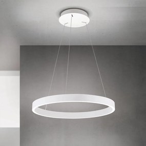 Lustra LED circulara iluminat sus si jos KOLK alb 60cm