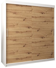 Dulap de haine 180 cm Toki (alb mat + stejar artisan). 1064833