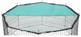 Țarc de plasă pentru animale mici Aldotrade,cu protecție solară, 8 panouri 56 x 57 cm