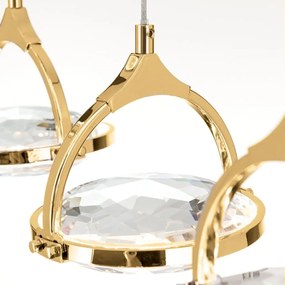 Lustra LED suspendata cu cristal K9 design lux MOON 12L