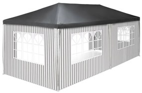 Cort de petrecere în grădină - 3 x 6 m, antracit + 6 laturi