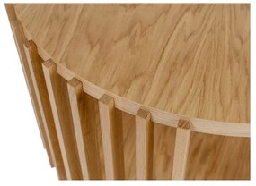 Măsuță auxiliară din lemn de stejar Woodman Drum, ø 83 cm