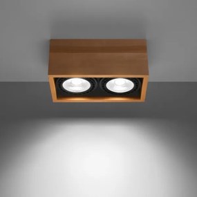 Plafonieră QUATRO 2xGU10/40W/230V lemn