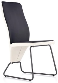 Scaun de bucaterie Marta, negru/alb
