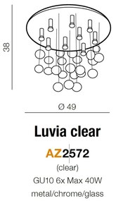 Lustra moderna aplicata design deosebit 49cm Luvia clar