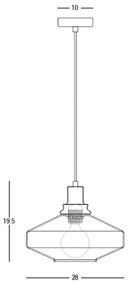 Pendul  23012 Zambelis E27, Gri, Grecia