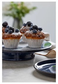 Platou pentru prăjituri din ceramică Gastro Dark Blue – Bitz