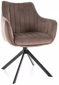 Scaun rotativ Azalia velvet cappuccino Blu38