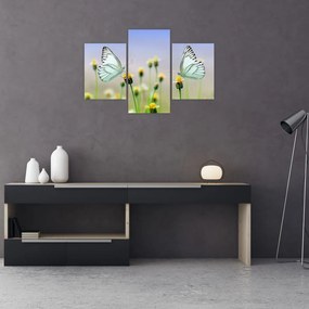 Tablou cu fluture pe floare (90x60 cm)