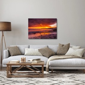 Tablou cu apus de soare la mare (70x50 cm)