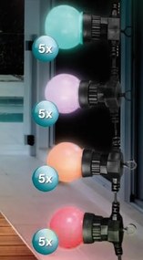 Decoratiuni exterior 9,5m, 20becuri multicolor LED Nirvana 3401 GL