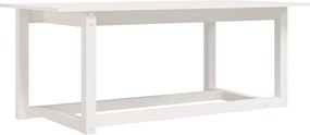 vidaXL Măsuță de cafea, alb, 110x55x45 cm, lemn masiv de pin