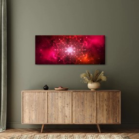 Tablou abstracției roșii (120x50 cm)