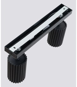 Spot negru 6,5x30 cm Gleam – Sollux