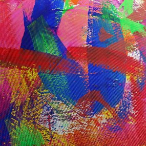 Tablou - Abstract colorat (cu ceas) (90x30 cm)