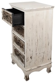 Comoda bej, din lemn masiv, cu aspect vintage, Renard