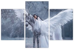 Tablou - Fata și unicorn (90x60 cm)