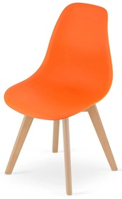 Scaun portocaliu KITO cu picioare din fag