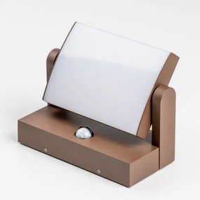 Redo 90588 - Corp de iluminat exterior LED cu senzor FLIP, 20 W, 230 V, 3000 K, IP54, maro