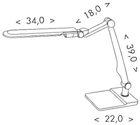 Ecolite LBL1207-CR - LED Lampă de masă dimmabilă MATRIX LED/10W/230V
