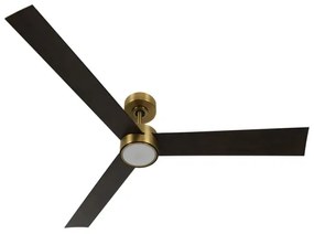 Ventilator LED dimabil Lucci air 21610549 CLIMATE 12W/230V wenge/auriu + telecomandă