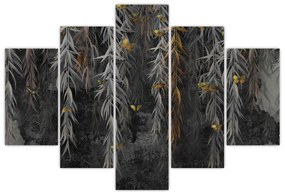 Tablou - Crenguțe de salcie, fundal negru (150x105 cm)
