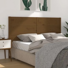 vidaXL Tăblie de pat, maro miere, 126x4x100 cm, lemn masiv de pin