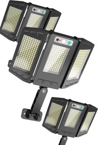 Set 3 bucati Lampa Tripla Solara de Perete cu Senzor de Miscare