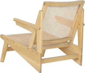 Fotoliu tip scaun din lemn si rattan, "Surinami"