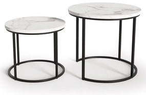 Masa de cafea Oreo, alb/negru