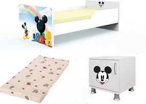 Pat tineret Mickey cu saltea si noptiera CADOU