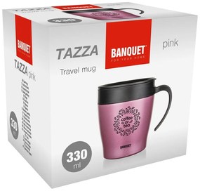 Banquet Cană termică de călătorie TAZZA 330 ml,roz
