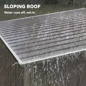 Outsunny Casă din Metal Galvanizat 7 x 5ft, cu Ușă Glisantă | Aosom Romania