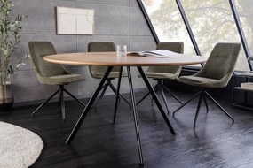 Masa rotunda cu furnir de stejar ATELIER 120cm