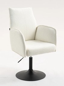 HR280N Scaun Crem Boucle cu Bază Neagră