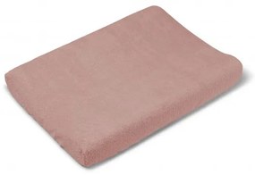 Husa de protectie Rosa pentru salteaua de infasat ,   bumbac buclat, elastic pe contur, 80x50 cm, Bonjourbebe