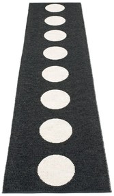 Covor tip traversă pentru interior și exterior alb-negru 70x300 cm Vera Black – Pappelina