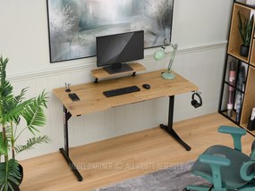 Masă PC Matts 140 (stejar + negru). 1109791