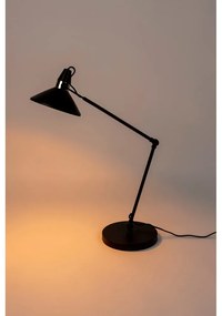 Veioză neagră cu abajur din metal (înălțime 70 cm) Jona – White Label