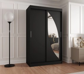 Dulap de haine 120 cm Milain (Negru). 1125996