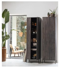 Șifonier maro cu aspect de lemn de frasin 60x210x42 cm Gravure – WOOOD