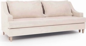 Canapea lemn masiv crem Extensibilă Elizabeth 225x94cm