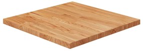 343029 vidaXL Blat masă pătrat maro deschis 50x50x2,5cm lemn stejar tratat