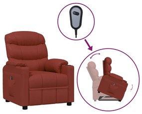 3143519 vidaXL Fotoliu cu ridicare pe verticală, roșu vin, piele ecologică