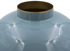 Vază decorativă rotundă metalică 23cm Light Blue