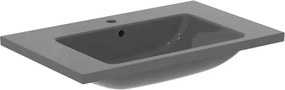 Lavoar suspendat Ideal Standard i.life B gri lucios 81 cm cu orificiu baterie si preaplin
