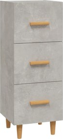 vidaXL Servantă, gri beton, 34,5x34x90 cm, lemn compozit