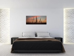 Tablou - Silueta plantei (120x50 cm)